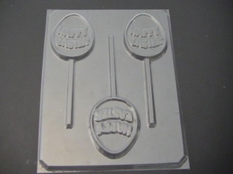 823 Happy Easter Egg Chocolate or Hard Candy Lollipop Mold